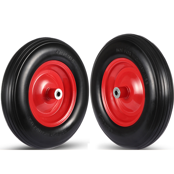 4.00-8 solid pu foam tyre wheelbarrow wheel (4)